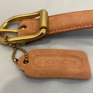 Coach/ Women Belt/Suede Leather/Color-Rose